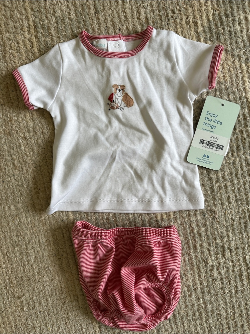 NWT Magnolia Baby Bulldog Football Set